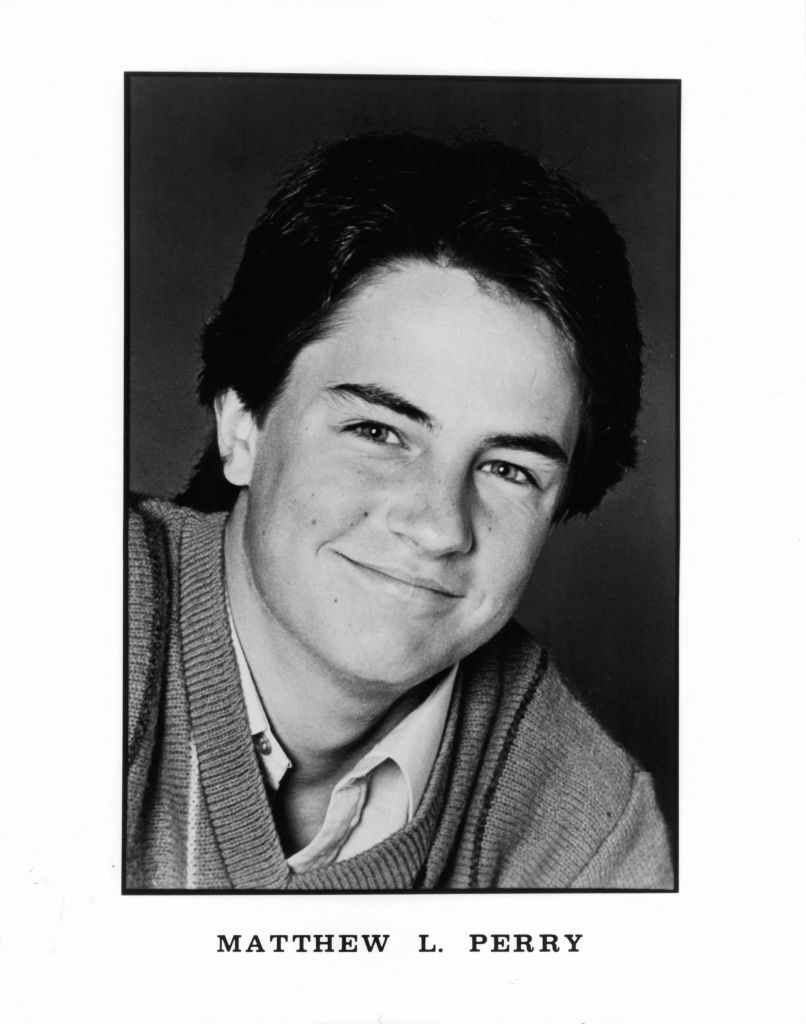 A school picture of Matthew Perry smiling