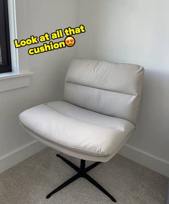 A reviewer's chair without the wheels