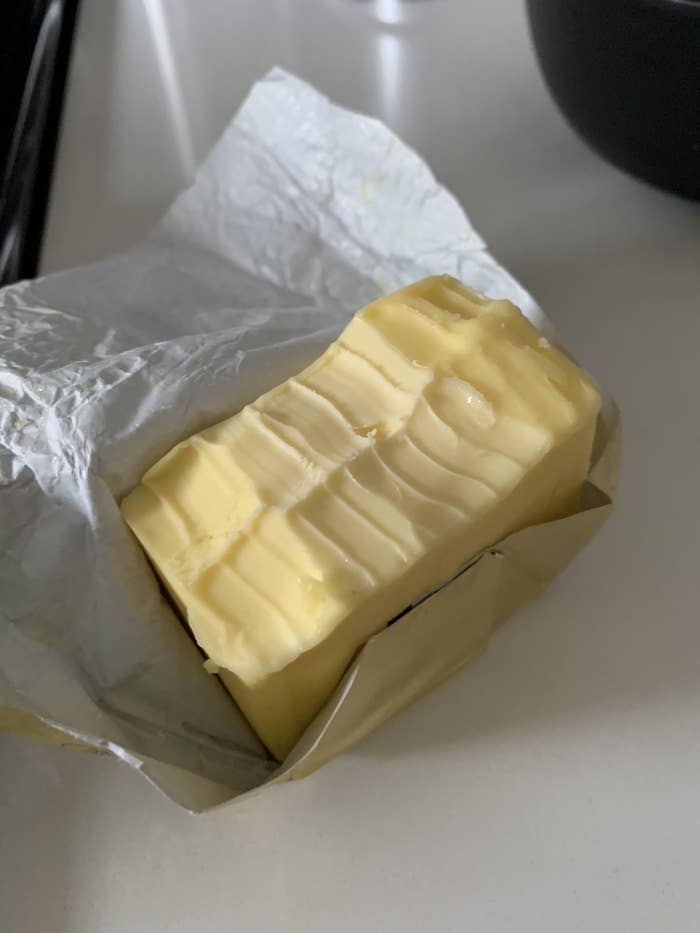 a bitten-into slab of butter