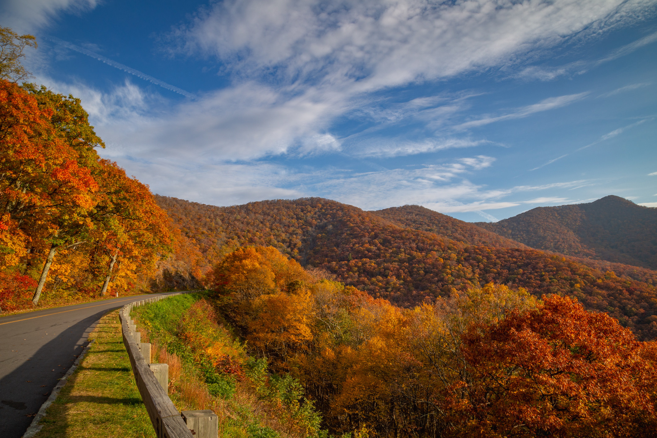 Autumn color from the mountainside of the Blue Ridge Parkway.