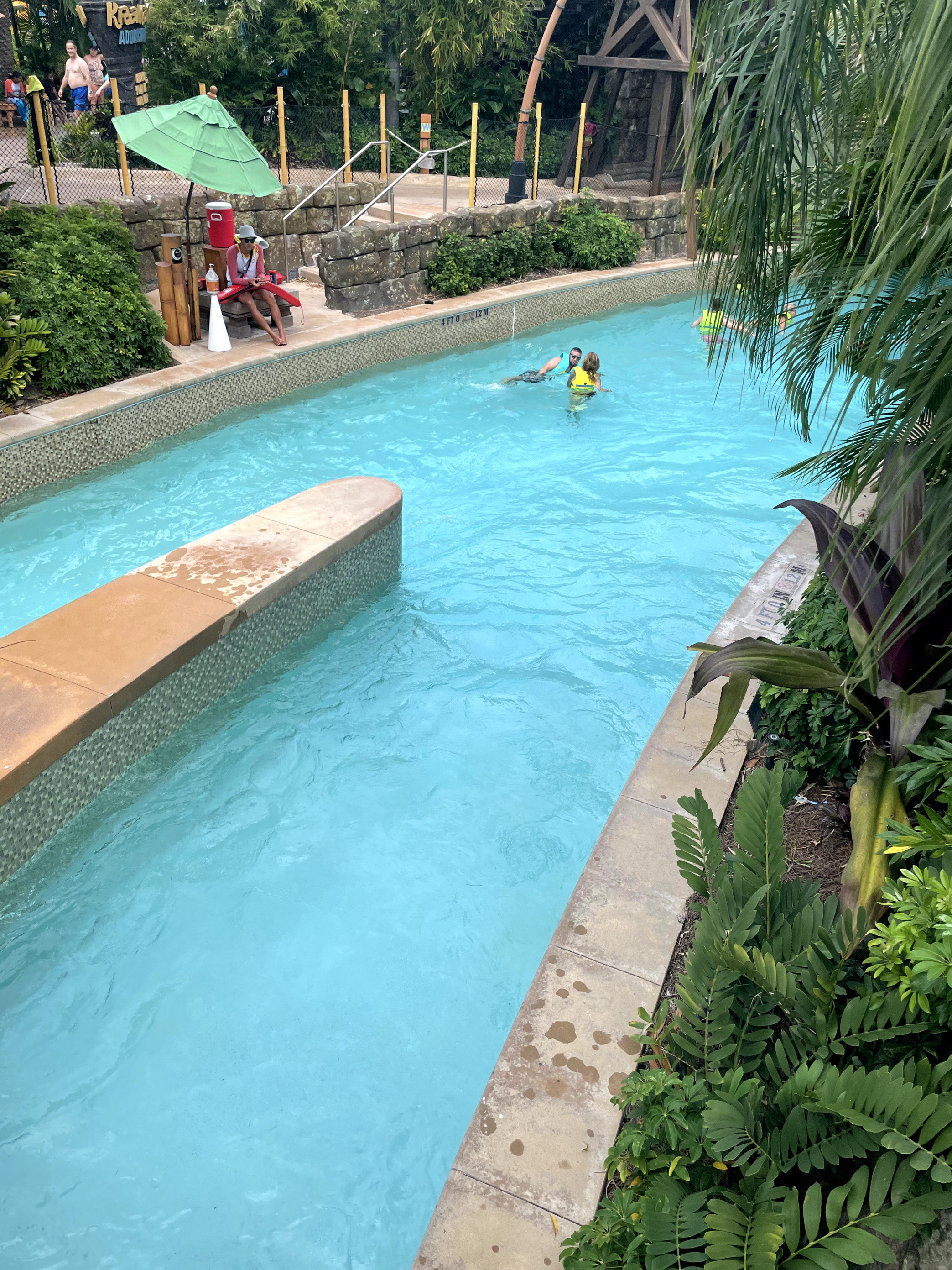 People floating down the lazy river