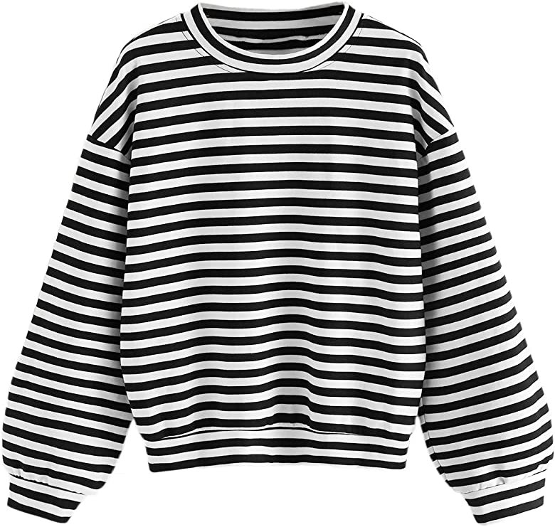 Suéter de rayas negras y blancas