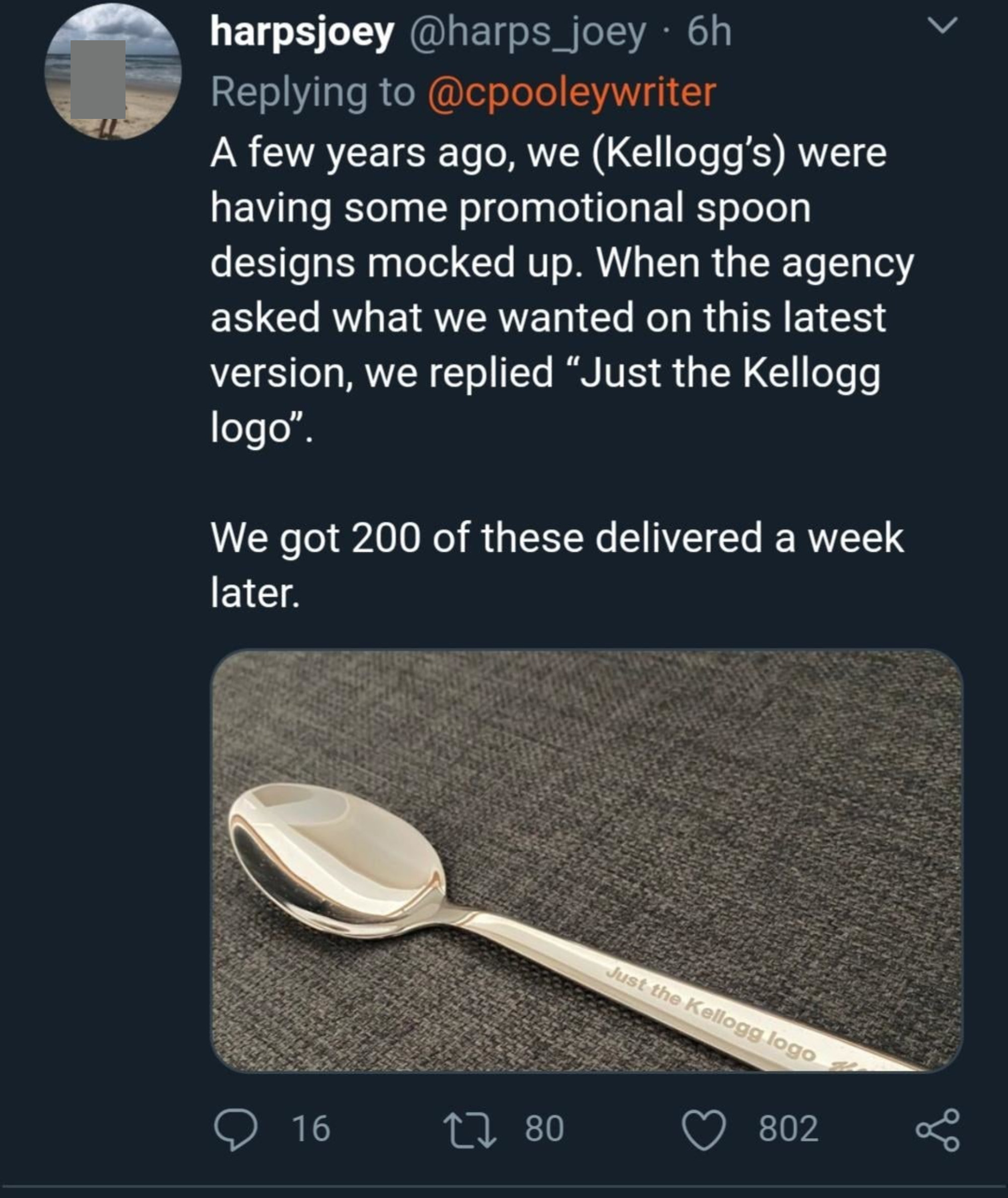 A spoon