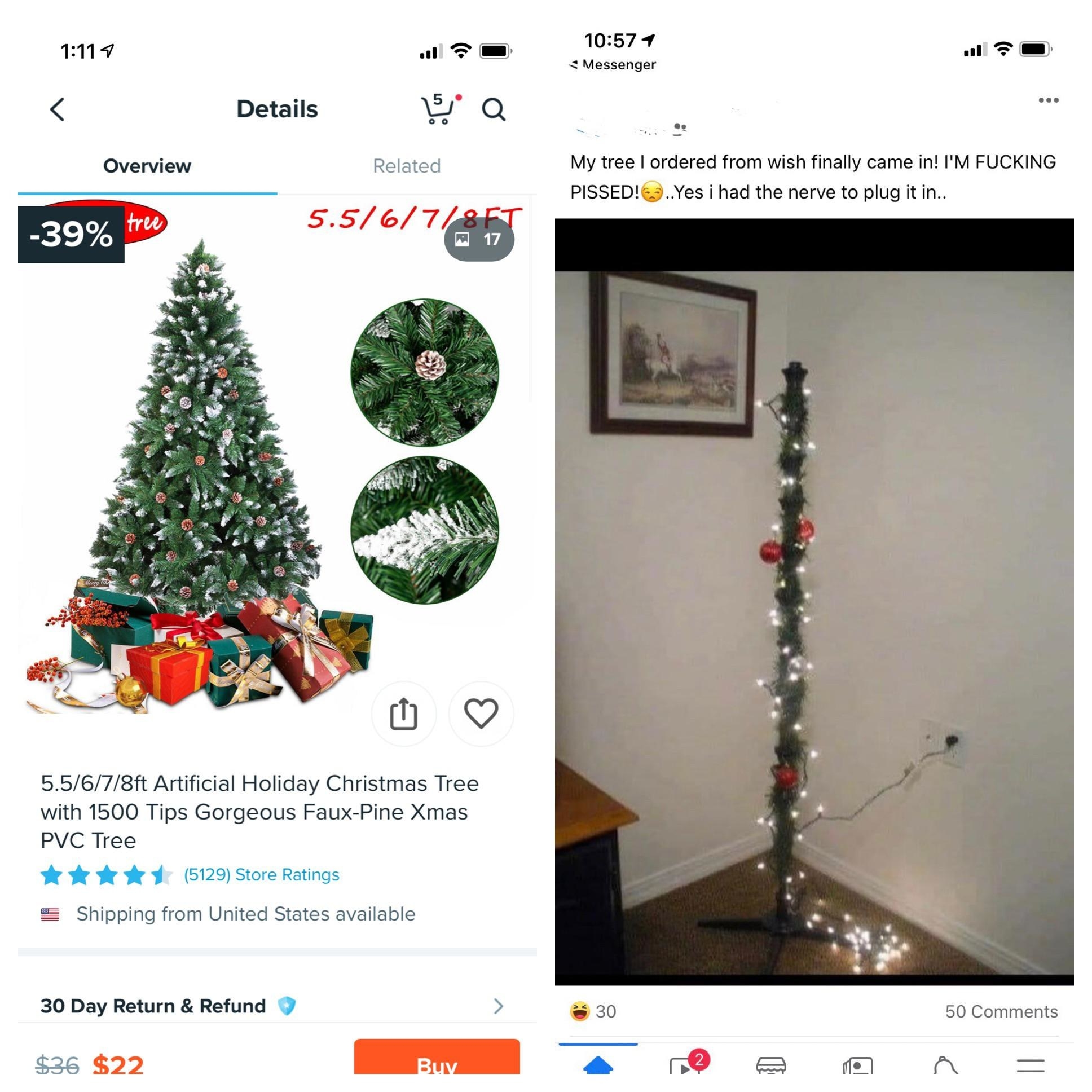 A tiny Christmas tree