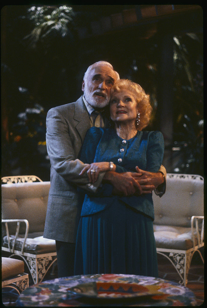 Harold embracing Betty White