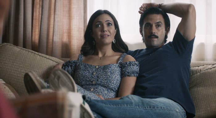 Mandy Moore and Milo Ventimiglia in "This Is Us"