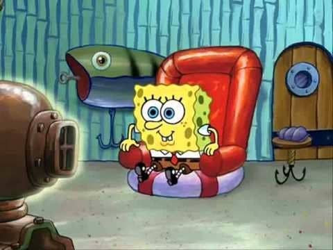 SpongeBob watching TV