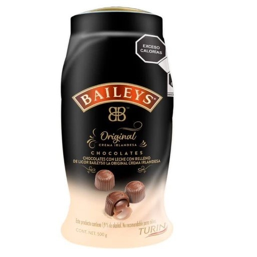 Frasco de chocolates Turin con relleno de licor de Baileys