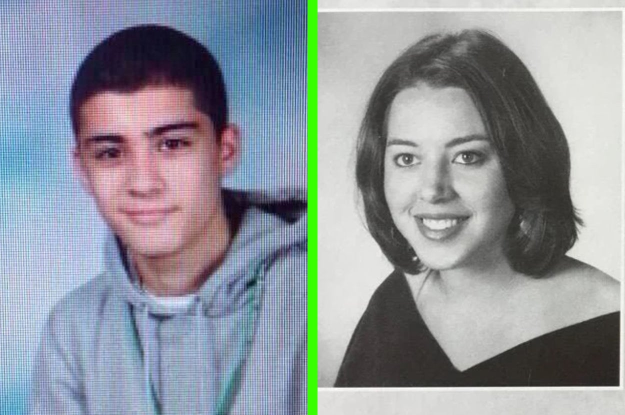 (left) young zayn malik (right) young aubrey plaza