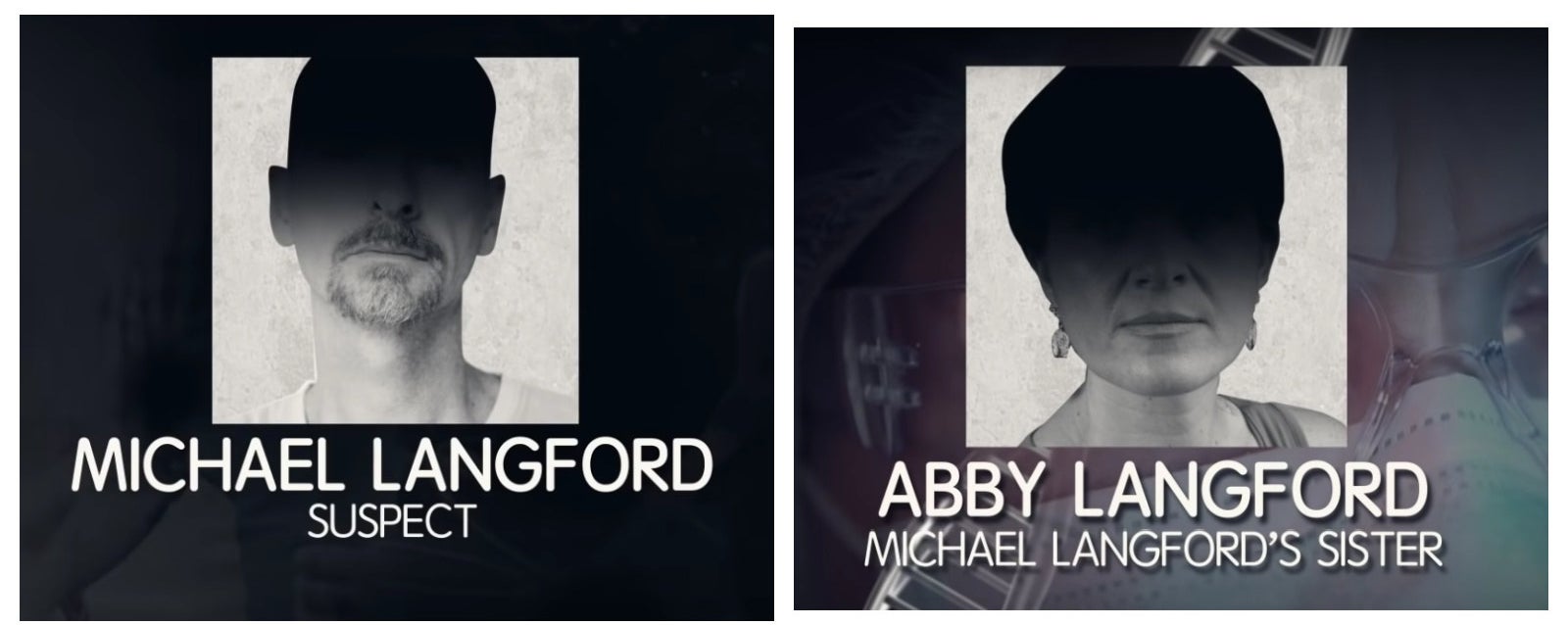 Suspect stills of Michael Langford and Abby Langford