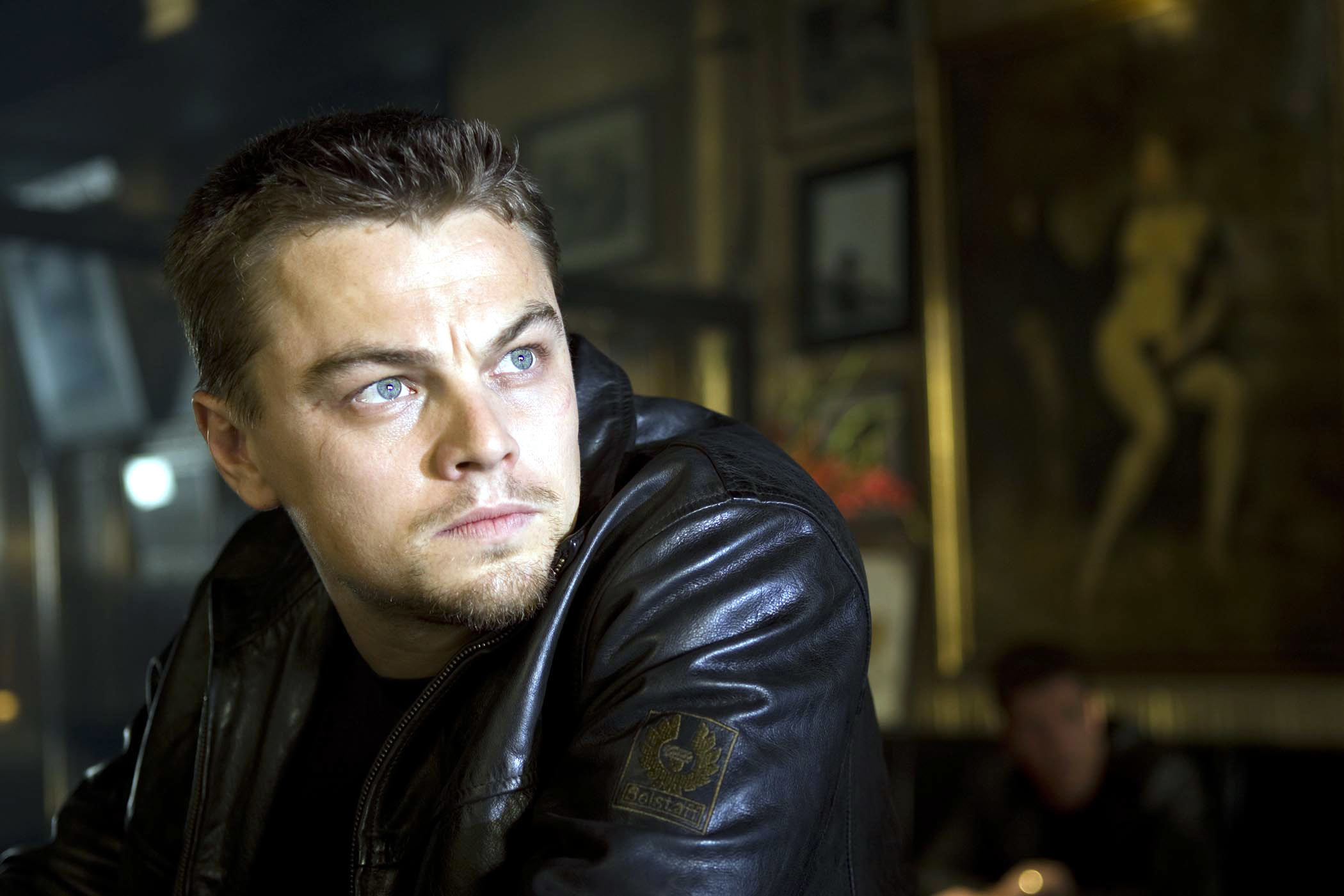 closeup of Leo DiCaprio