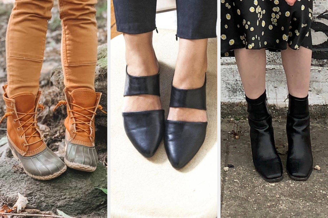 A split thumbnail of three pairs of shoes