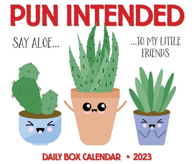 cover of calendar that says say aloe to my little friends with houseplants on it