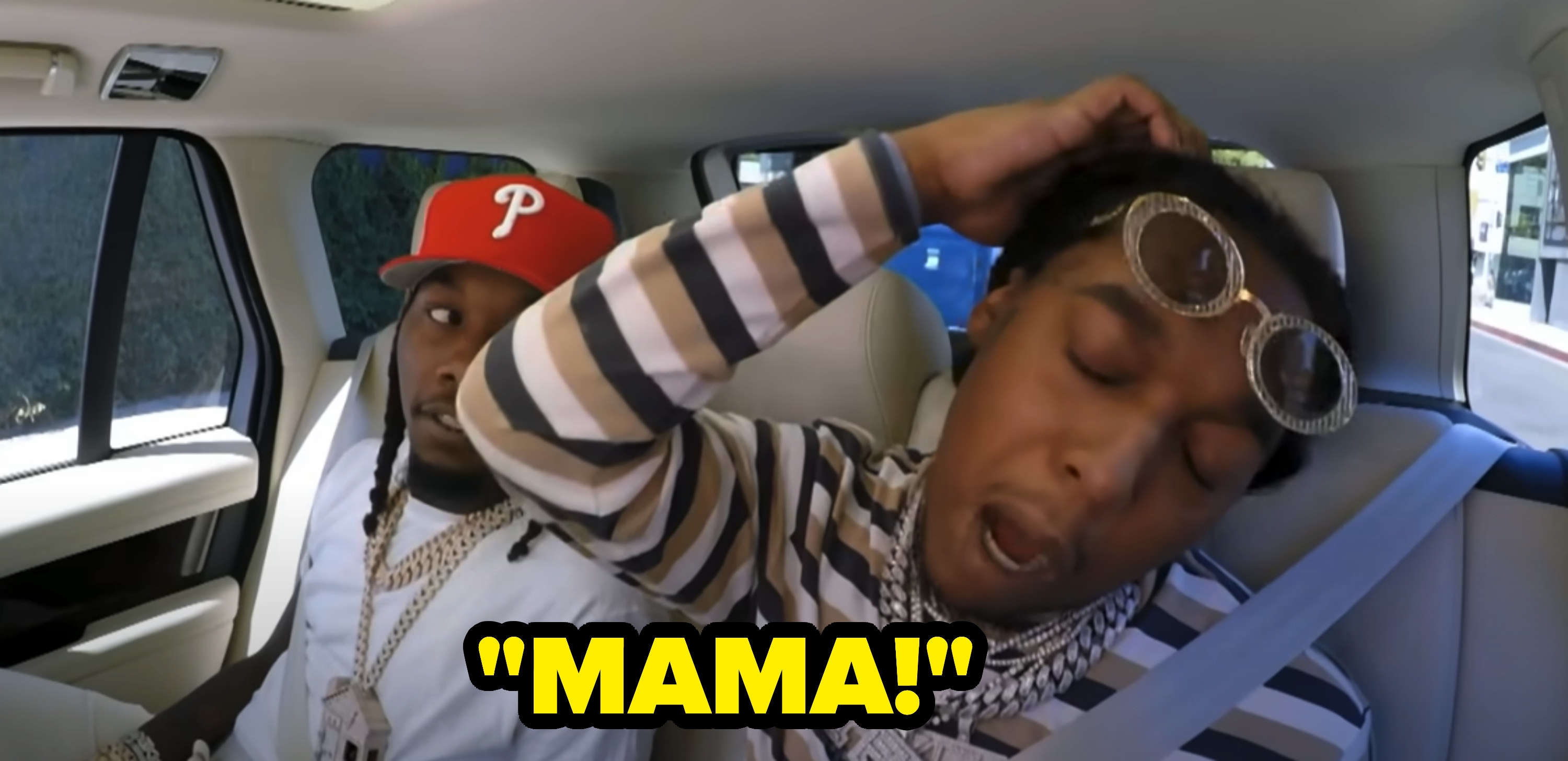 Takeoff exclaiming &quot;Mama!&quot;