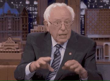 Bernie Sanders on a talk show saying, &quot;That&#x27;s a big deal&quot;