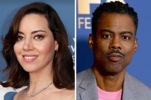 On the left, Aubrey Plaza, and on the right, Chris Rock