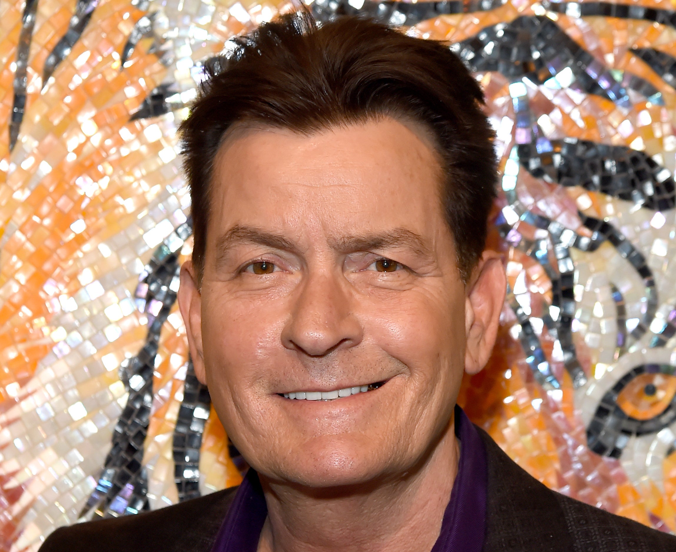 Charlie Sheen at the Evening with Charlie Sheen at Annabel&#x27;s on April 09, 2019 in London, England