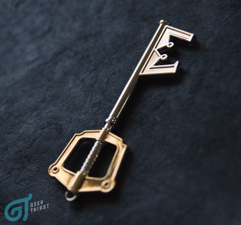 Kingdom Hearts-inspired Bottle Opener on black background