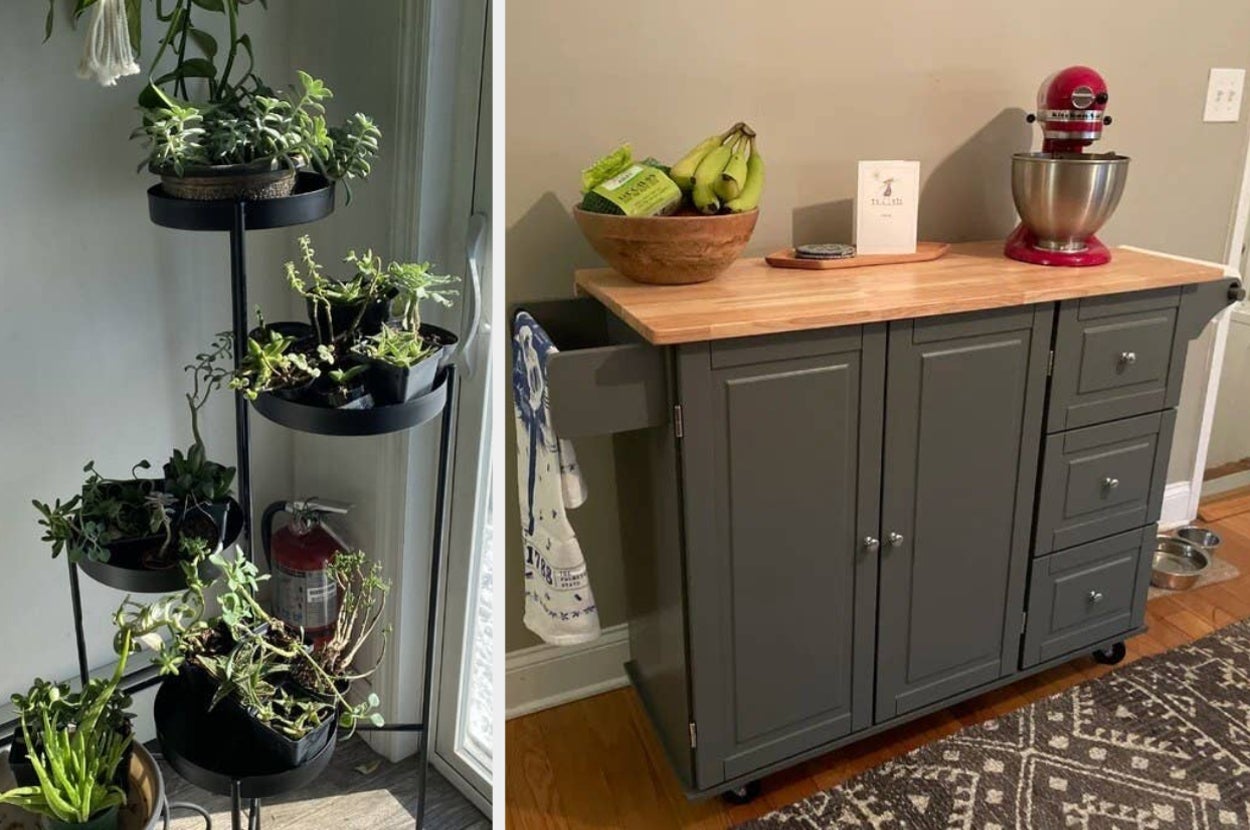 plant stand, kitchen island