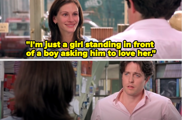 A woman says, &quot;I&#x27;m just a girl standing in front of a boy asking him to love her.&quot;
