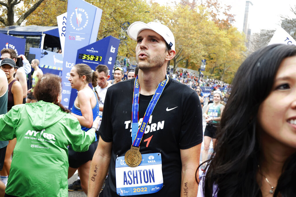 The actor with his &quot;Ashton&quot; ID tag