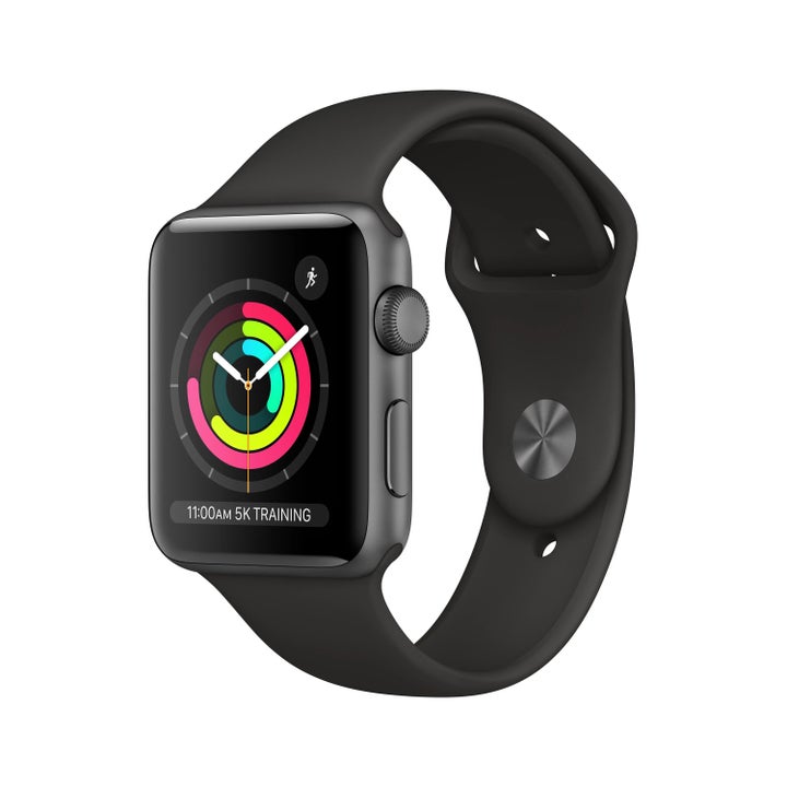 a black apple watch