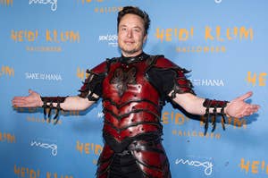 Elon Musk in a Halloween costume