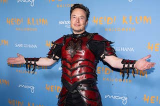 Elon Musk in a Halloween costume