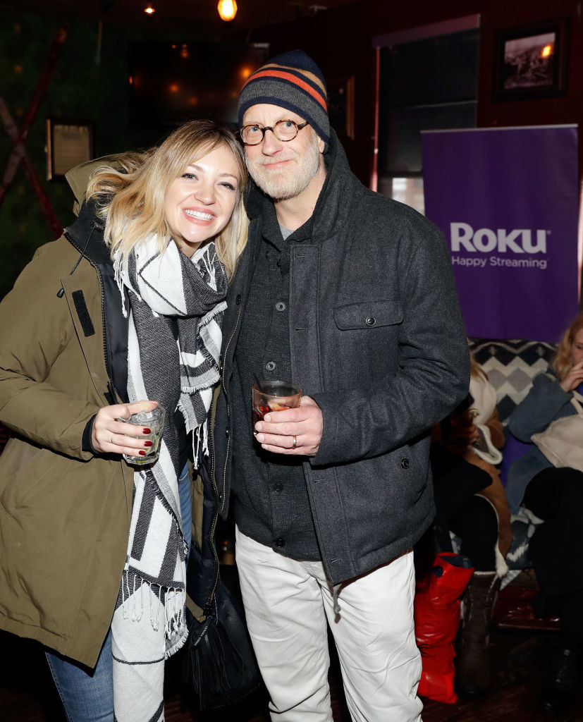 Abby and Chris wearing cold-weather jackets