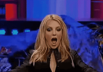 Britney Spears looking shocked