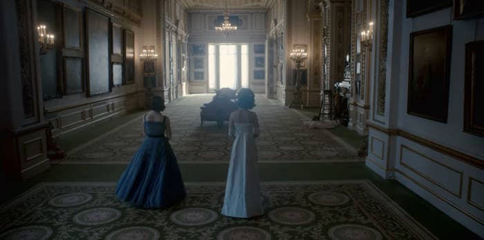 A room in the Lancaster House, where The Crown films its palace scenes