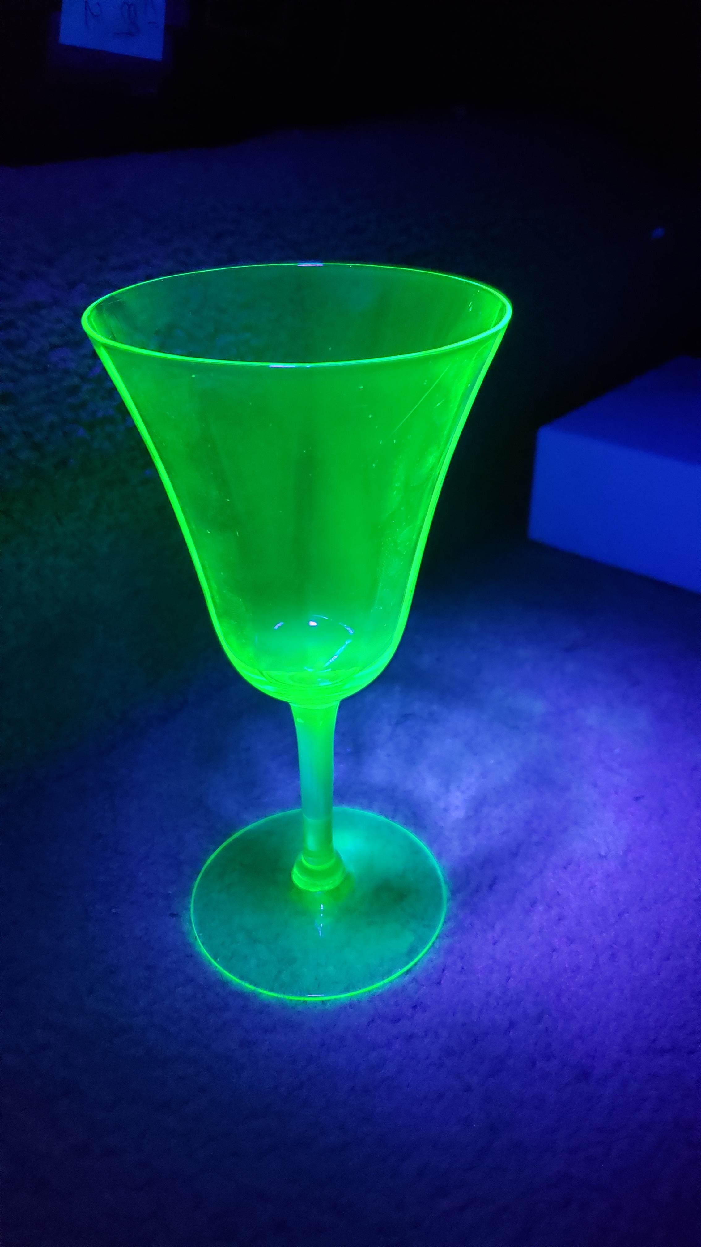 A luminescent glass with a stem