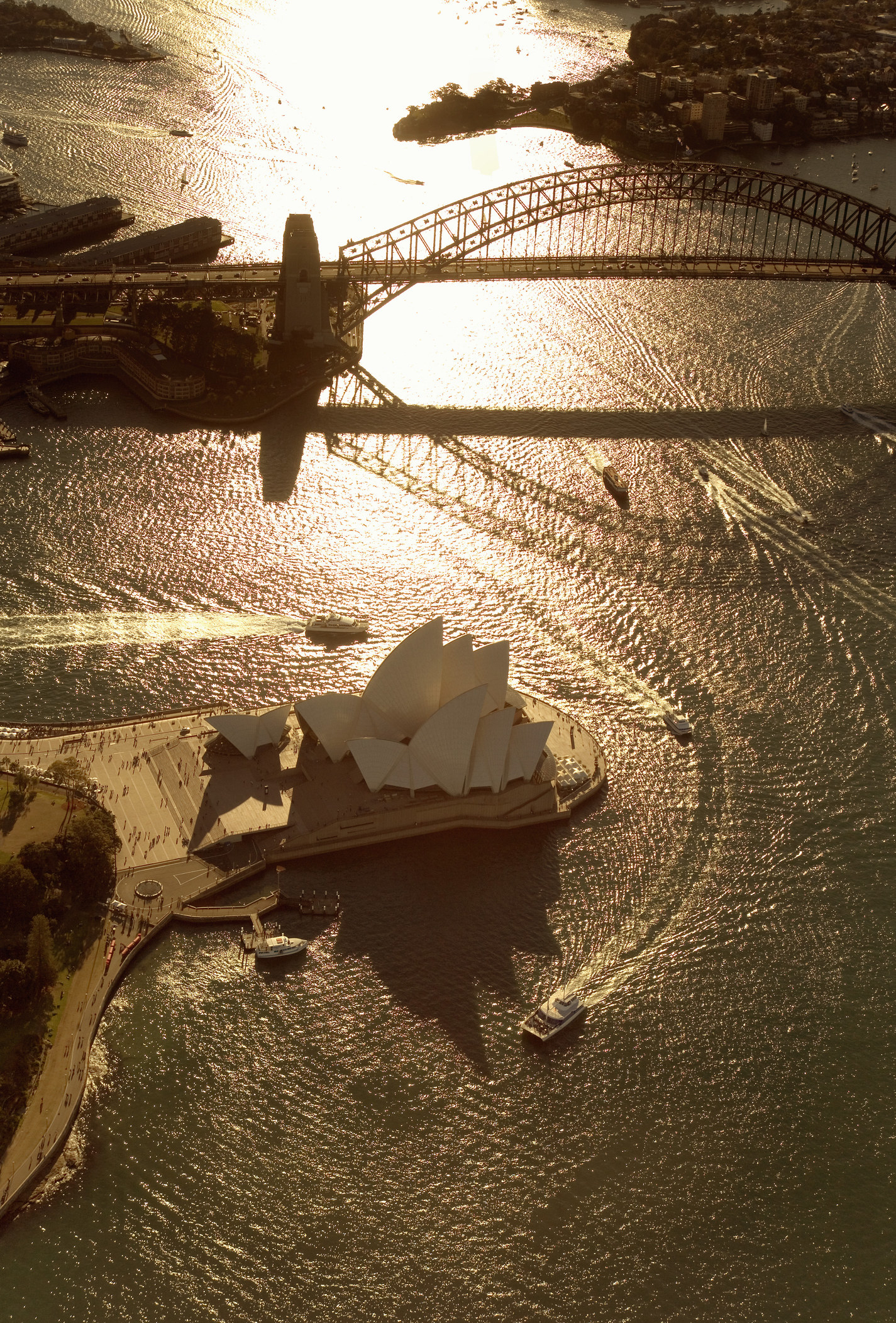 悉尼港的鸟瞰图