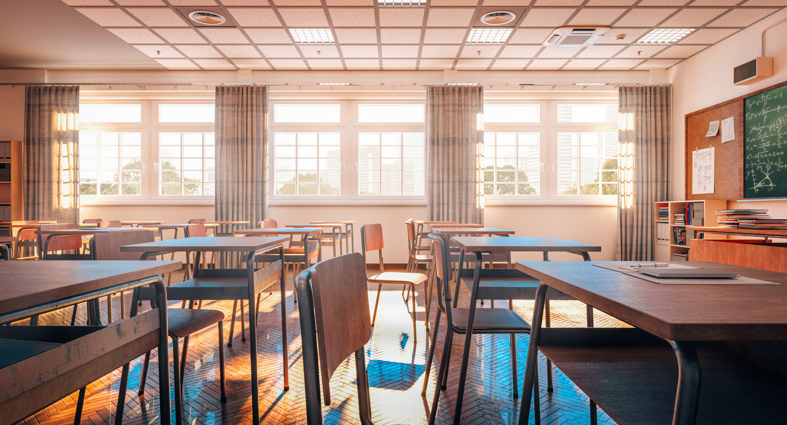 an empty classroom