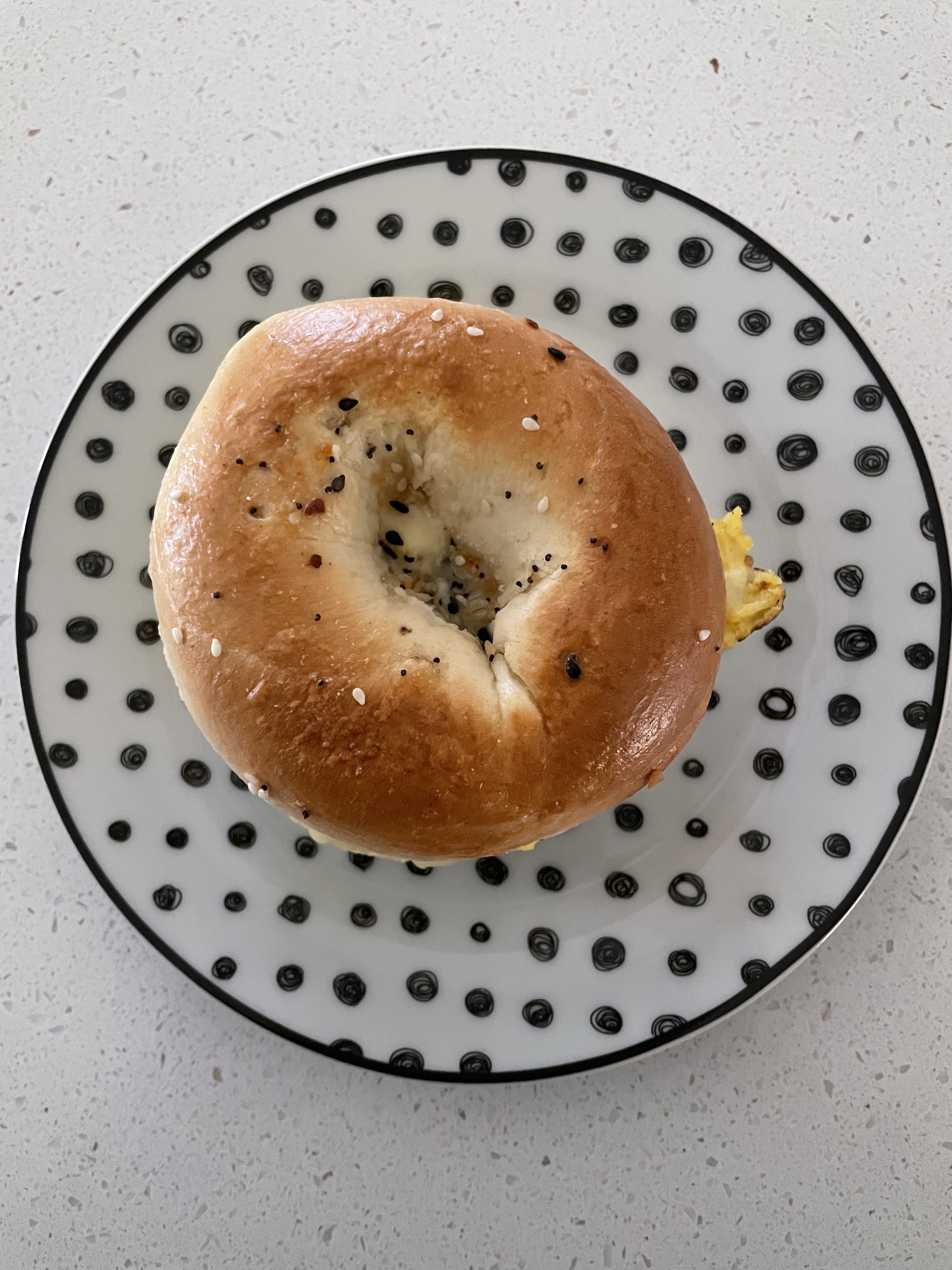 bagel sandwich on a plate