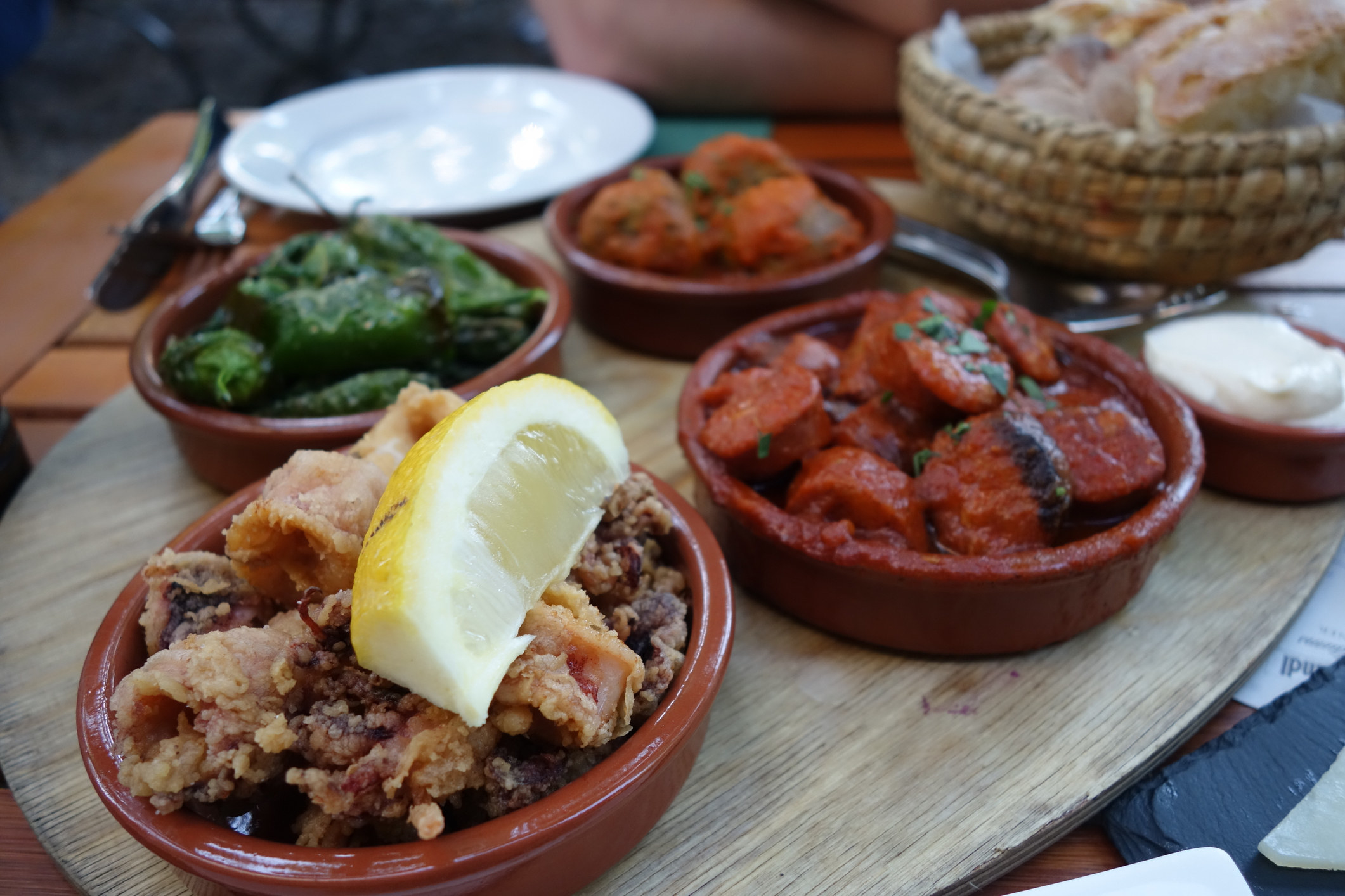 Close-up of tapas on a table