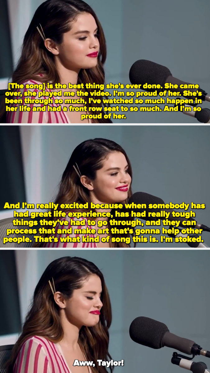 selena touched by taylor&#x27;s message