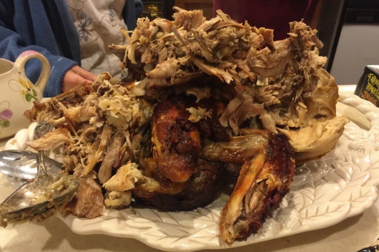 thanksgiving turkey that is falling apart