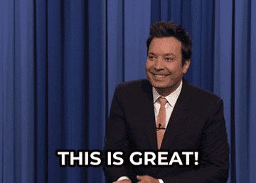 a gif of Jimmy Fallon saying &quot;this is great I love this&quot;