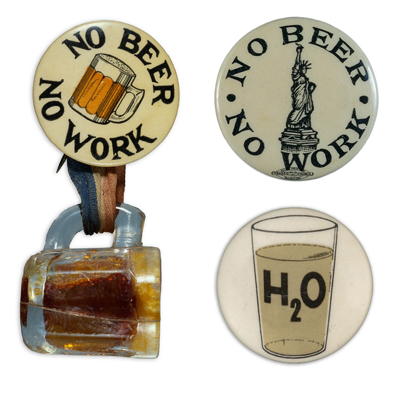 Buttons read &quot;no beer, no work&quot; and show a glass filled with liquid labeled &quot;H2O&quot;