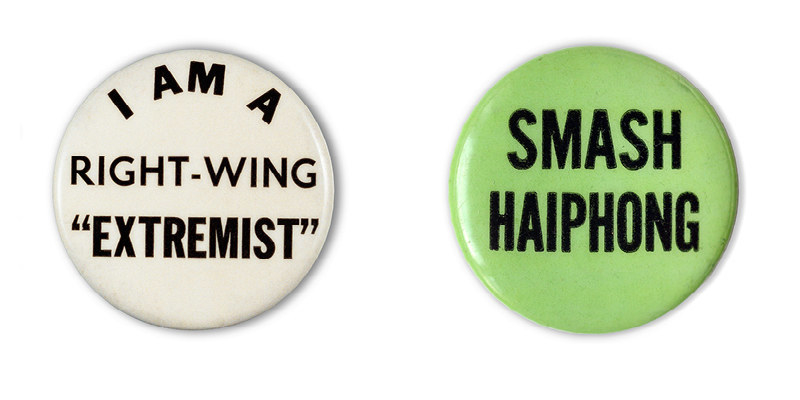 Two buttons read &quot;I am a right-wing extremist&quot; with the word &quot;extremist&quot; in quotes, and &quot;Smash Haiphong&quot;