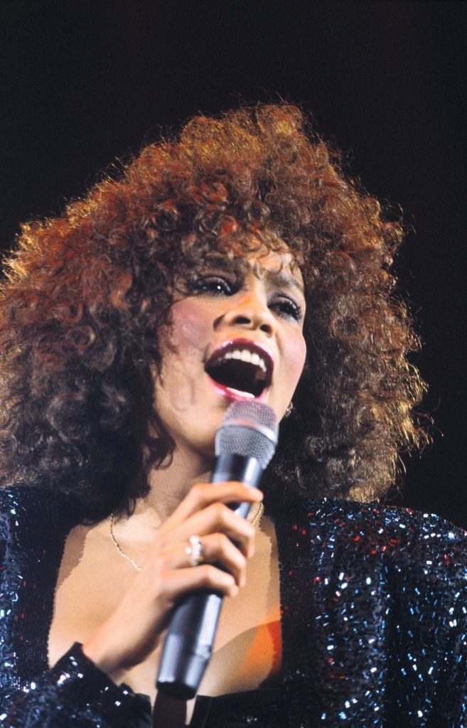 Whitney singing onstage