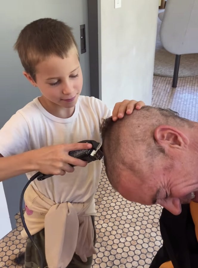 Robert Downey Jr. Shows Off New Look After Kids Shaved His Head