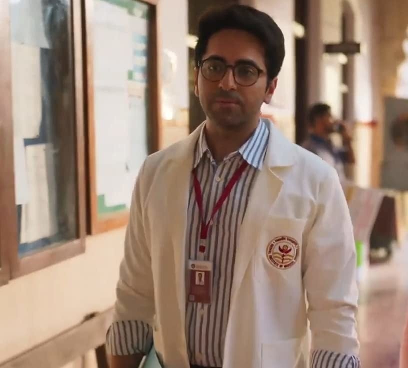 Ayushmann Khurrana in character as a doctor