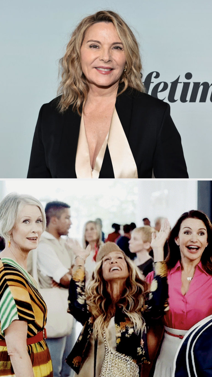 Cattrall on a red carpet in 2022; Nixon, Parker, and Davis in &quot;And Just Like That...&quot;