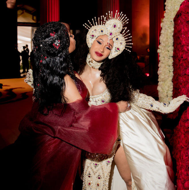 Cardi B and Minaj at the Met Gala in 2018