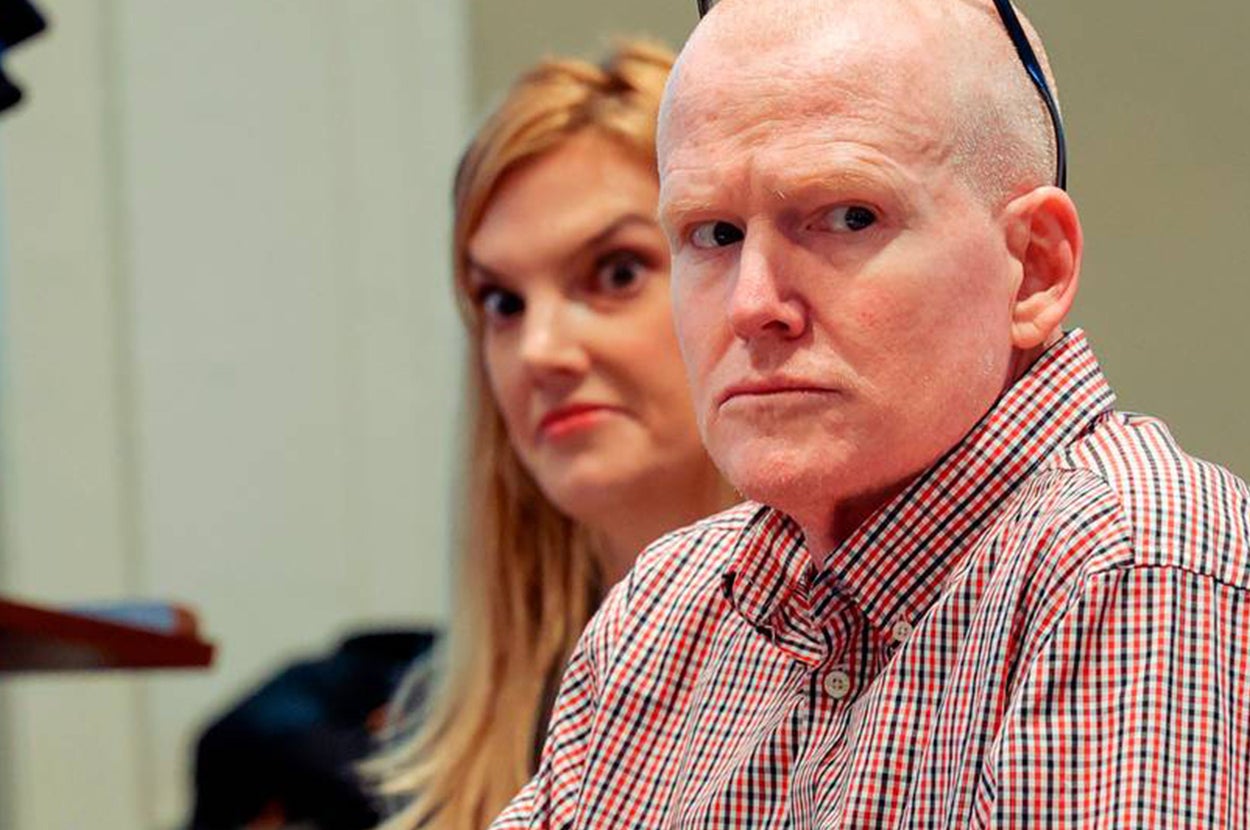 Alex Murdaugh sitting in court with attorney Margaret Fox during a judicial hearing in the Colleton County Courthouse on Monday, Aug. 29, 2022.