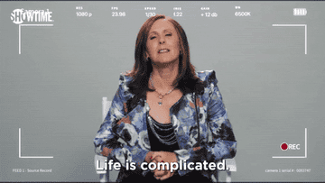 Molly Shannon saying &quot;life is complicated, take it from me, i&#x27;m recently divorced&quot; on &quot;I Love That For You&quot;