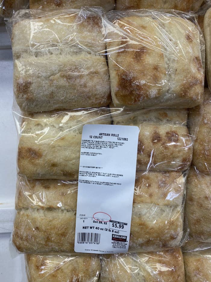 bread rolls in a plastic bag