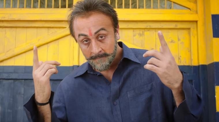 Ranbir Kapoor poses as Sanjay Dutt